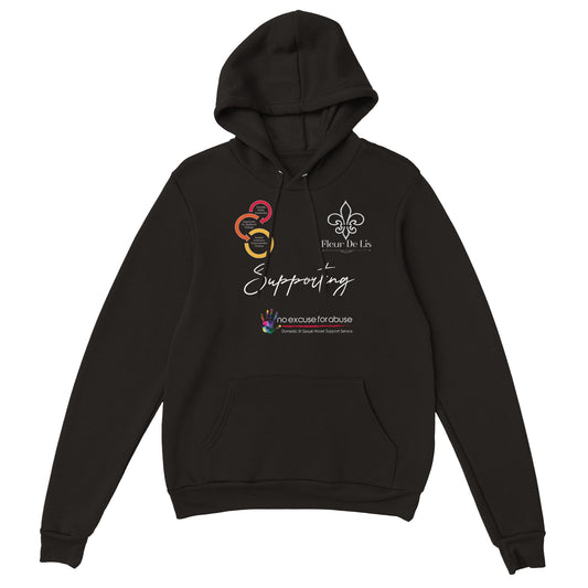 Fleur Des Lis Supporting No Excuse for Abuse CIC Premium Unisex Pullover Hoodie
